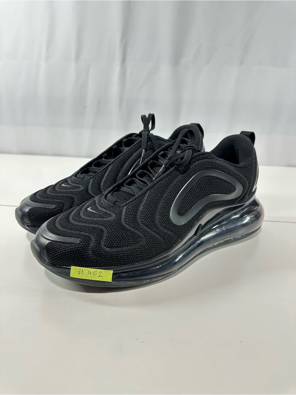 #462 Nike-Air Max 720 'Black Jersey Mesh' Shoes Sz 9 AO2924-007